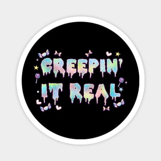 Womens Creepin It Real I Creepy Cute Soft Grunge Sweat Candy design Magnet